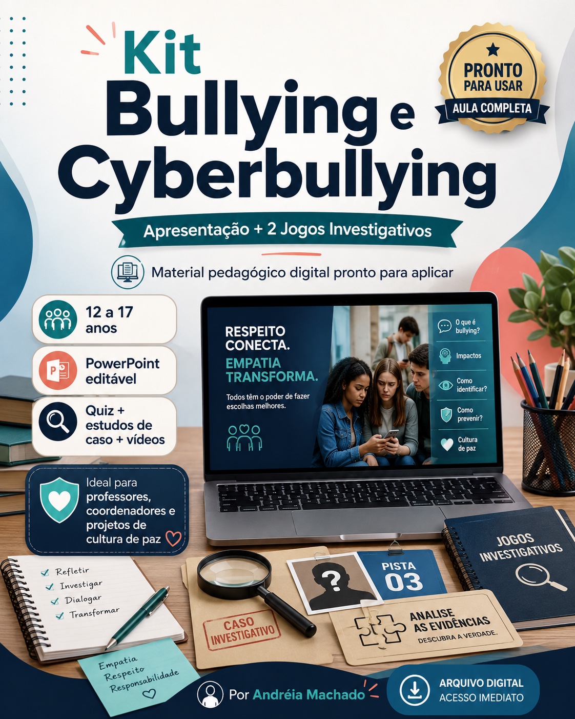 Capa vertical do Kit Bullying e Cyberbullying